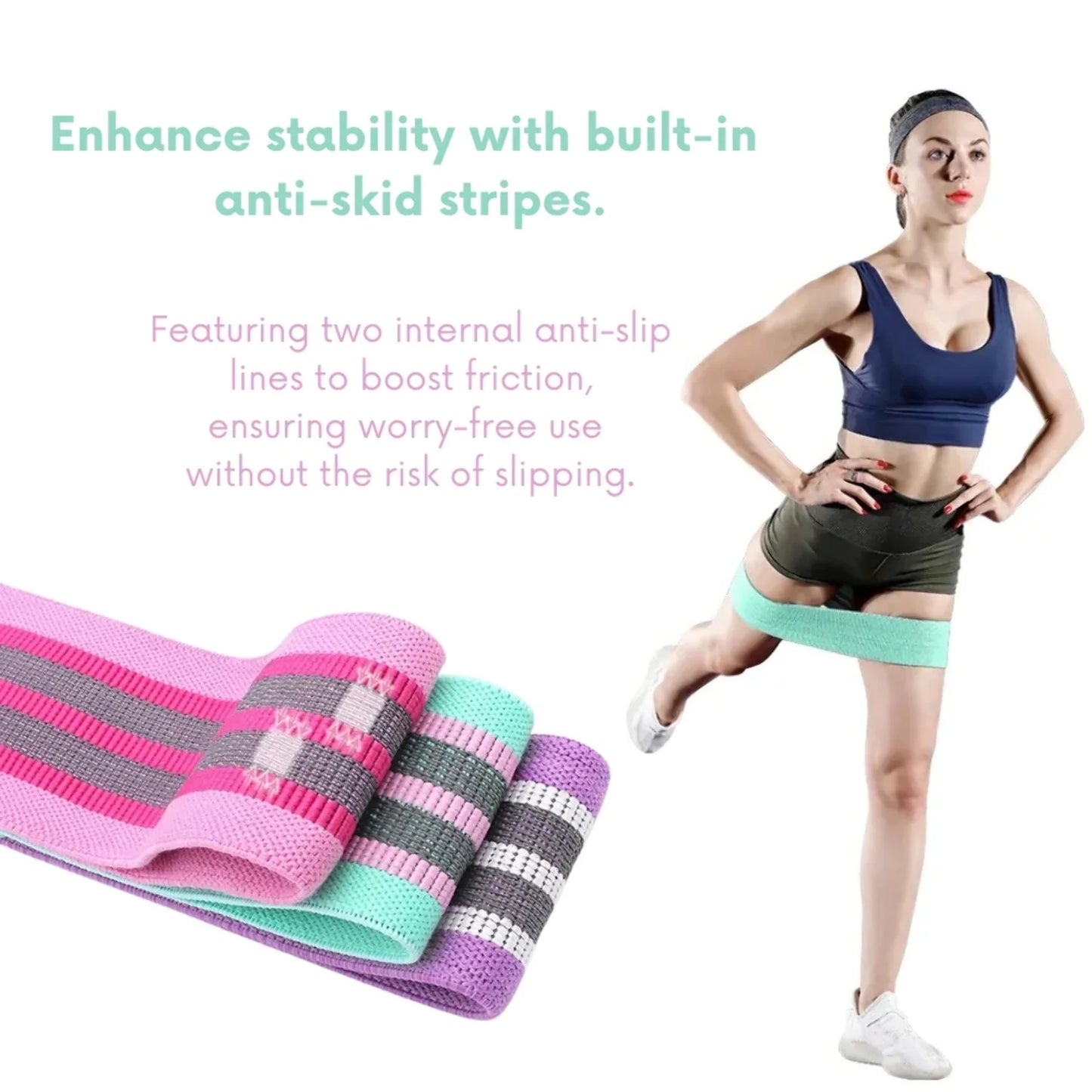 BootyLift Pro – 3-Level Resistance Bands with Handles