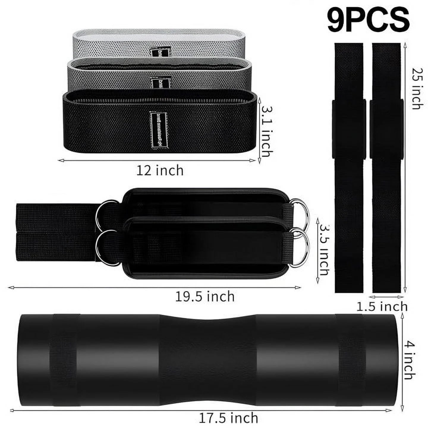 PowerThrust Pro β 9-in-1 Barbell Pad & Glute Training Set