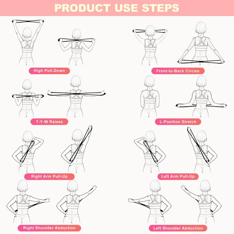 [Outdoorfun] KEEP Resistance Bands, Figure 8 Exercise Bands for Women Men, 8 Shaped Resistance Bands for Arms, Chest Expander, Yoga Gym Fitness TPE Material Home Workout Equipment Workout Straps